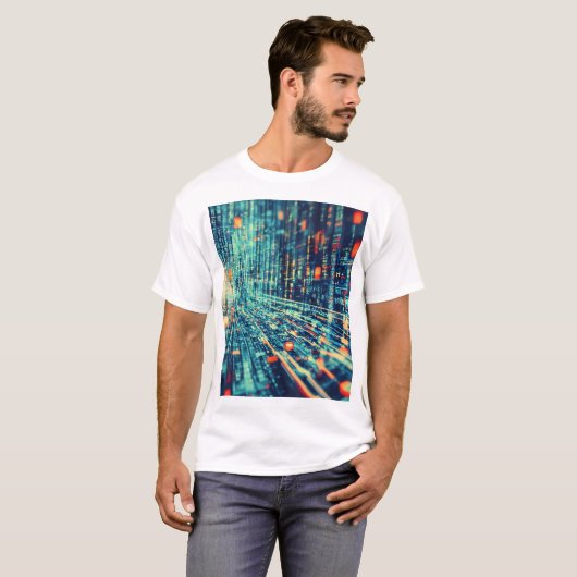Datacenter en digitale wereld t-shirt (Voorkant volledig)