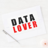 Dataliefhebber, ik hou van data rechthoekige sticker (Envelop)