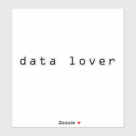 Dataliefhebber, ik hou van data sticker (Vel)