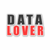 Dataliefhebber, ik hou van data sticker (Voorkant)