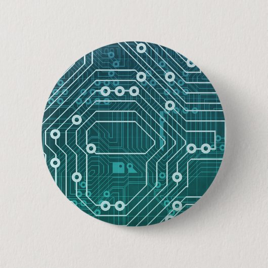 Datanetwerk circuitbord ronde button 5,7 cm (Voorkant)