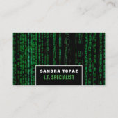 Datascherm, informatietechnologie, computer visitekaartje (Voorkant)