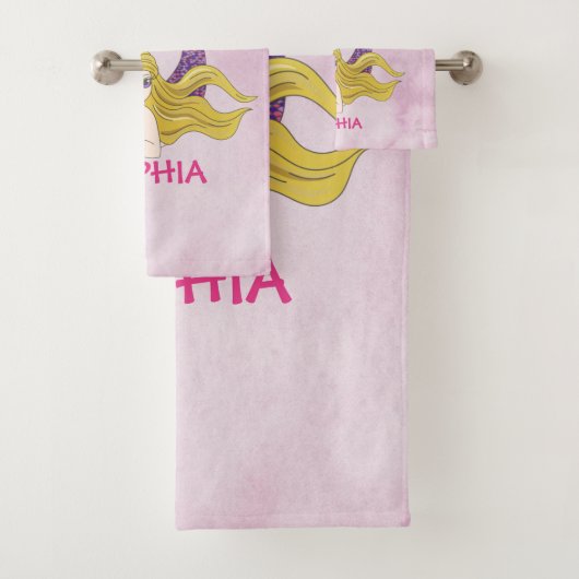 Dataset Mermaid Design Bath Bad Handdoek (Insitu)