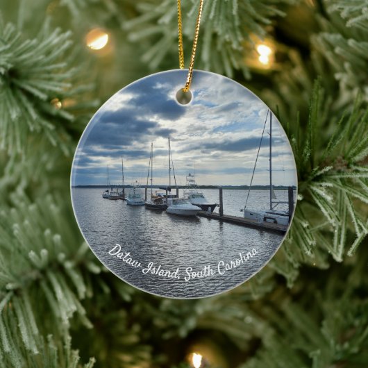 Dataw Island, Beaufort, South Carolina Boats Keramisch Ornament (Boom)