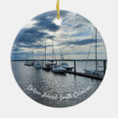 Dataw Island, Beaufort, South Carolina Boats Keramisch Ornament (Achterkant)