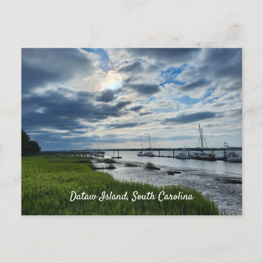 Dataw Island, Beaufort, Zuid-Carolina moerasboten Briefkaart (Voorkant)