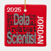 Datawetenschapper Extraordinaire Aangepast Keramisch Ornament (Achterkant)