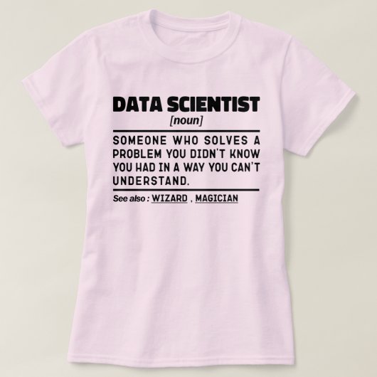 Datawetenschapper Zelfstandig naamwoord Statisticu T-shirt (Design voorkant)