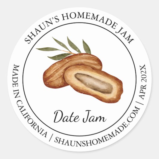 Date Jam Modern label (Voorkant)