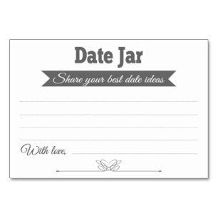Date Jar Ideeën Trouwkaarten Tafel Kaarten - Grijs