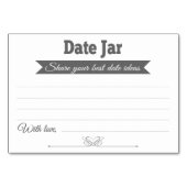 Date Jar Ideeën Trouwkaarten Tafel Kaarten - Grijs (Voorkant)