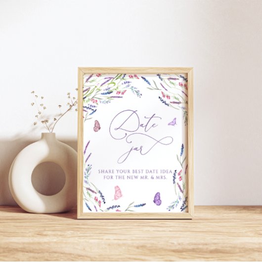 Date Jar Wildflower Vrijgezellenfeest Poster