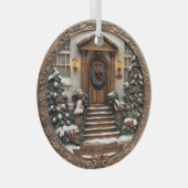 (date&name) mooi gebeeldhouwd/3D-look Glas Ornament (Voorkant Rechts)