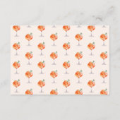 Date Night Aperol Spritz Vrijgezellenfeest Informatiekaartje (Achterkant)