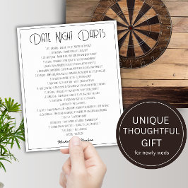 Date Night Darts Leuk Doordacht Uniek Cadeau Poster