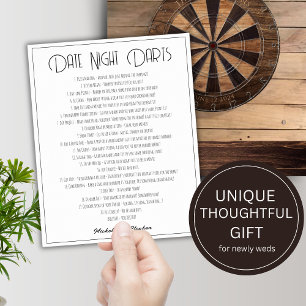 Date Night Darts Leuk Doordacht Uniek Cadeau Poster