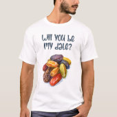 Date Night Humor - een grappige Valentijn meme T-shirt (Voorkant)