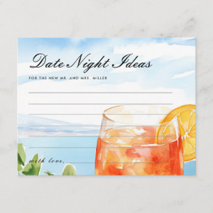 Date Night Ideas Aperol Spritz Vrijgezellenfeest Informatiekaartje