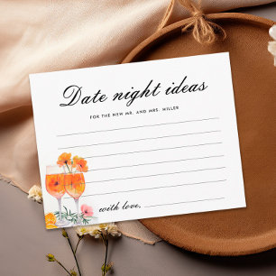 Date Night Ideas Aperol Spritz Vrijgezellenfeest Informatiekaartje