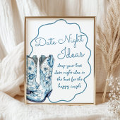 Date Night Ideas Chinoiserie Boots Vrijgezellenfee Poster