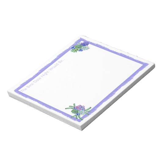 Date Night Idee Note Pad Notitieblok (Linkerzijde)