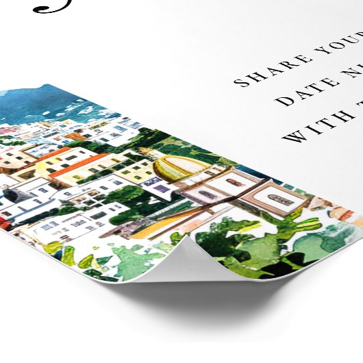 Date Night Ideeën Amalfi Lemon Vrijgezellenfeest S Poster (Hoek)