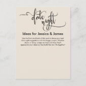 Date Night Ideeën Elegant Cream Advies Kaart (Voorkant)