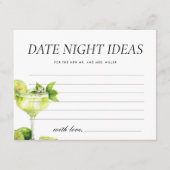 Date Night Ideeën Mexicaanse Fiesta Vrijgezellenfe Informatiekaartje (Voorkant)