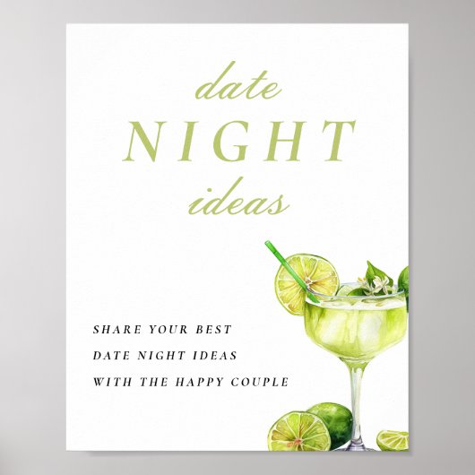 Date Night Ideeën Mexicaanse Fiesta Vrijgezellenfe Poster (Voorkant)