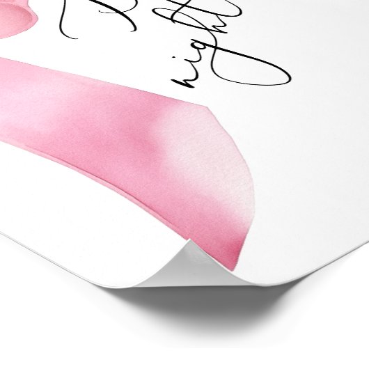 Date night ideeën Pink Bow Ze is het binden van de Poster (Hoek)