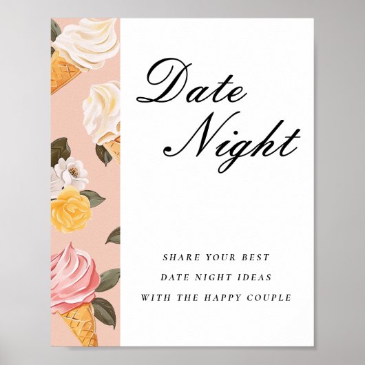 Date Night Ideeën schepte omhoog Vrijgezellenfeest Poster (Voorkant)
