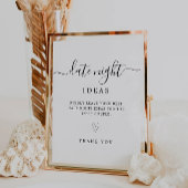 Date Night Kaarten | Vrijgezellenfeest spel Sjablo Reclamebord Met Voetstuk