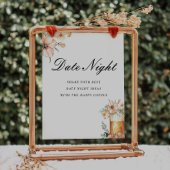 Date Night Love is Brewing Vrijgezellenfeest Sign Poster