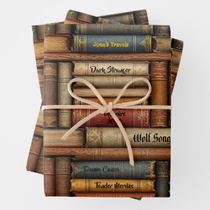 Date Night met een boek Aanpassen Naam Verjaardag Inpakpapier Vel