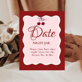 Date Night valentine Bridal Shower wedding Sign Reclamebord Met Voetstuk