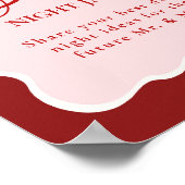 Date Night valentine Bruidscadeausalon bruiloft Bo Poster (Hoek)