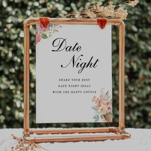 Date Night Ze is geschept bruids teken Poster