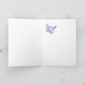 Dated 99th Birthday Hummingbird Delphiniums Kaart (Binnen)