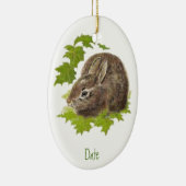 Dated, Custom Bunny Rabbit Ornament Animal (Rechts)