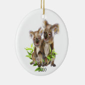Dated Cute Little Koala Beer Australian Animal Keramisch Ornament (Rechts)