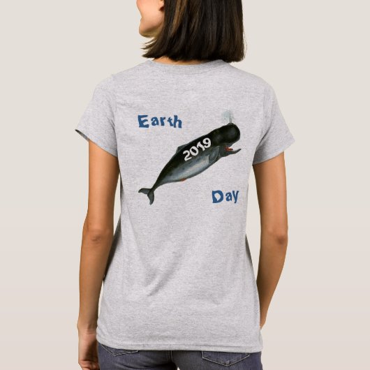 Dated Earth Day Whale T-shirt (Achterkant)