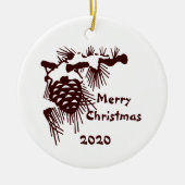 Dated from all us Nuts kerstvirel Fun Keramisch Ornament (Voorkant)