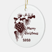 Dated from all us Nuts kerstvirel Fun Keramisch Ornament (Links)