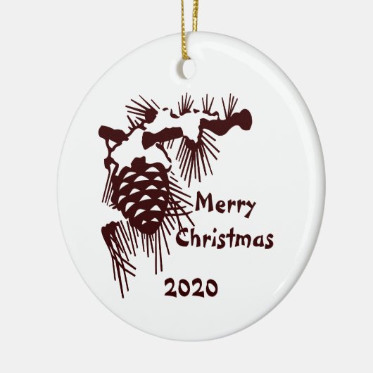 Dated from all us Nuts kerstvirel Fun Keramisch Ornament (Links)