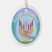 Dated Happy Hanukkah Keepomwille Ornament (Rechts)