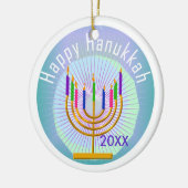 Dated Happy Hanukkah Keepomwille Ornament (Links)
