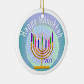 Dated Happy Hanukkah Keepomwille Ornament (Rechts)