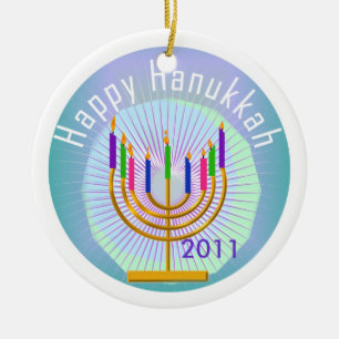 Dated Happy Hanukkah Keepomwille Ornament