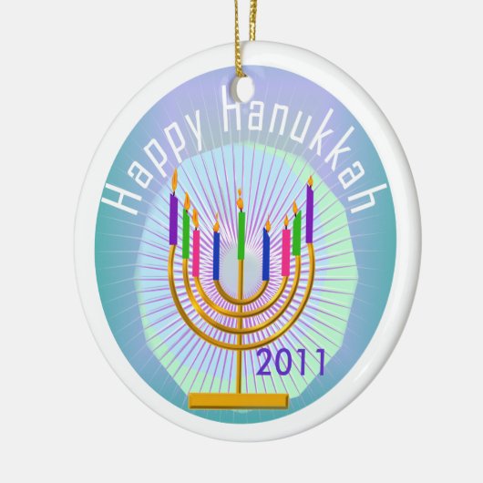 Dated Happy Hanukkah Keepomwille Ornament (Links)