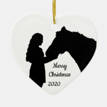 Dated Kerstmeisje en haar paardenliefde Silhouette